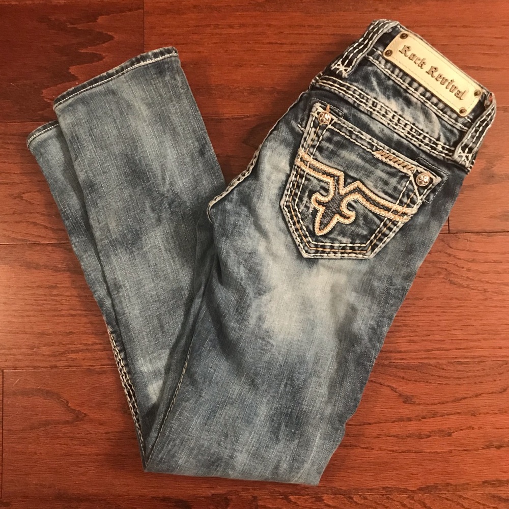 Rock Revival jacklyn straight jeans sz 24
